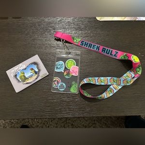 Shrek lanyard with Shrek and Princess Fiona magnet